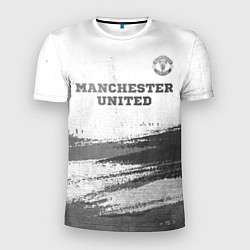 Футболка спортивная мужская Manchester United - white gradient посередине, цвет: 3D-принт