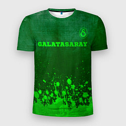 Футболка спортивная мужская Galatasaray - green gradient посередине, цвет: 3D-принт