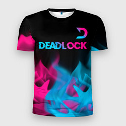 Футболка спортивная мужская Deadlock - neon gradient посередине, цвет: 3D-принт