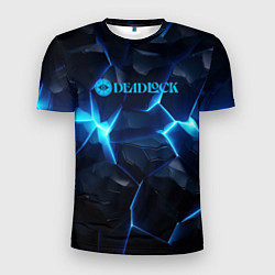 Футболка спортивная мужская Deadlock logo синий лого, цвет: 3D-принт