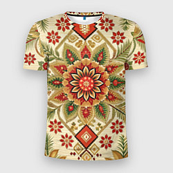 Мужская спорт-футболка Стиль советского ковра узоры и орнамент