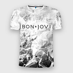 Футболка спортивная мужская Bon Jovi white graphite, цвет: 3D-принт