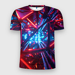 Футболка спортивная мужская Неоновые трубки, цвет: 3D-принт