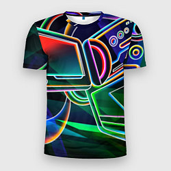 Мужская спорт-футболка Неоновая психоделика геймер