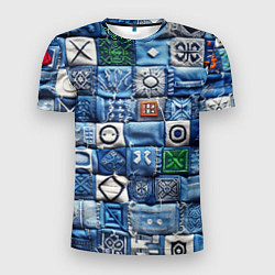 Мужская спорт-футболка Геймерский пиксельный пэчворк