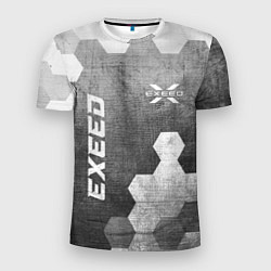 Футболка спортивная мужская Exeed - grey gradient вертикально, цвет: 3D-принт