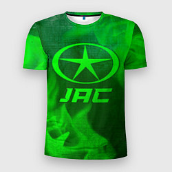 Футболка спортивная мужская JAC - green gradient, цвет: 3D-принт