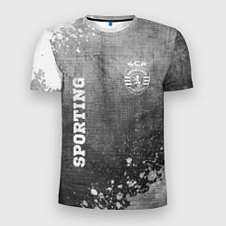 Футболка спортивная мужская Sporting - grey gradient вертикально, цвет: 3D-принт