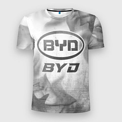 Футболка спортивная мужская BYD - white gradient, цвет: 3D-принт