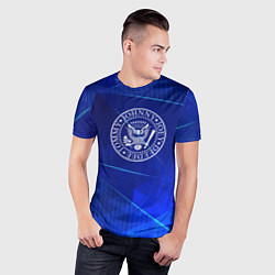 Футболка спортивная мужская Ramones blue poly, цвет: 3D-принт — фото 2