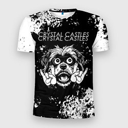 Футболка спортивная мужская Crystal Castles рок пес, цвет: 3D-принт