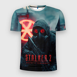Мужская спорт-футболка Stalker 2 зараженная зона
