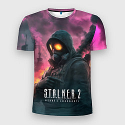 Мужская спорт-футболка Stalker 2 радиоактивный фон