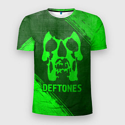Футболка спортивная мужская Deftones - green gradient, цвет: 3D-принт