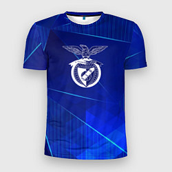 Футболка спортивная мужская Benfica blue poly, цвет: 3D-принт