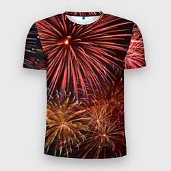 Мужская спорт-футболка Яркий красочный фейерверк