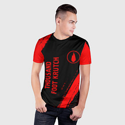 Футболка спортивная мужская Thousand Foot Krutch - red gradient вертикально, цвет: 3D-принт — фото 2