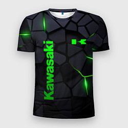Мужская спорт-футболка Kawasaki - плиты с эффектом свечения