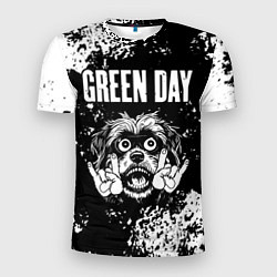 Футболка спортивная мужская Green Day рок пес, цвет: 3D-принт