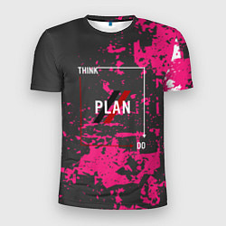 Футболка спортивная мужская Think plan do, цвет: 3D-принт