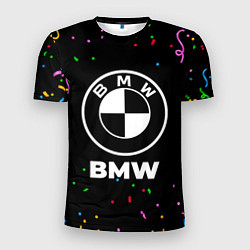 Футболка спортивная мужская BMW конфети, цвет: 3D-принт