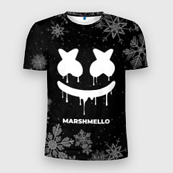 Футболка спортивная мужская Снежный Marshmello, цвет: 3D-принт