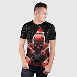 Футболка спортивная мужская Новогодний Дэдпул, цвет: 3D-принт — фото 2