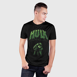 Футболка спортивная мужская Hulk punch, цвет: 3D-принт — фото 2