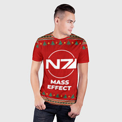Футболка спортивная мужская Mass Effect new year, цвет: 3D-принт — фото 2