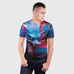Футболка спортивная мужская Рогатый дракон, цвет: 3D-принт — фото 2