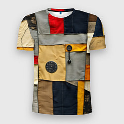 Мужская спорт-футболка Ретро пэчворк