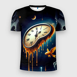 Футболка спортивная мужская Течение времени - сюрреализм, цвет: 3D-принт