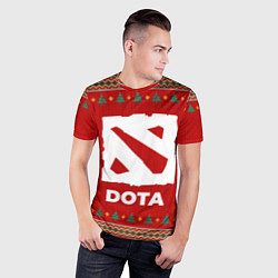 Футболка спортивная мужская Dota new year, цвет: 3D-принт — фото 2