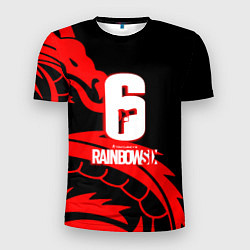 Футболка спортивная мужская Rainbow six dragon fire logo, цвет: 3D-принт