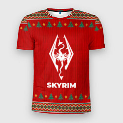 Футболка спортивная мужская Skyrim new year, цвет: 3D-принт