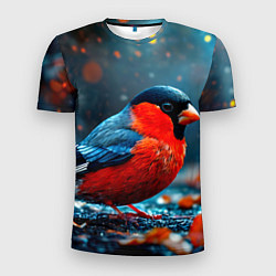Футболка спортивная мужская Обыкновенный снегирь, цвет: 3D-принт