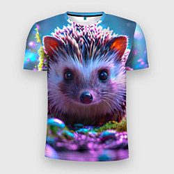 Футболка спортивная мужская Ёжики в сказаочном лесу, цвет: 3D-принт