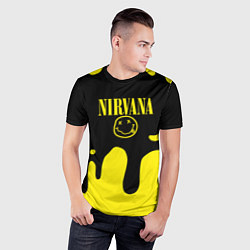 Футболка спортивная мужская Нирвана потёки, цвет: 3D-принт — фото 2
