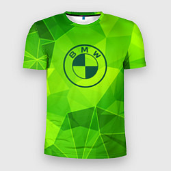 Футболка спортивная мужская BMW green poly, цвет: 3D-принт