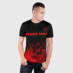 Футболка спортивная мужская Elden Ring - red gradient посередине, цвет: 3D-принт — фото 2