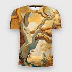 Мужская спорт-футболка Дерево в японском стиле