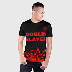 Футболка спортивная мужская Goblin Slayer - red gradient посередине, цвет: 3D-принт — фото 2