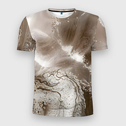 Футболка спортивная мужская Песок и вода, цвет: 3D-принт
