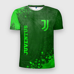 Футболка спортивная мужская Juventus - green gradient вертикально, цвет: 3D-принт