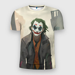 Футболка спортивная мужская Джокер довольный - рисунок, цвет: 3D-принт
