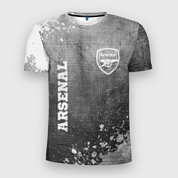 Футболка спортивная мужская Arsenal - grey gradient вертикально, цвет: 3D-принт