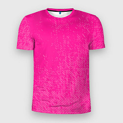 Мужская спорт-футболка Джинс с потертостями-розовый