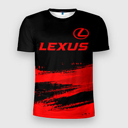 Футболка спортивная мужская Lexus - red gradient посередине, цвет: 3D-принт