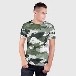 Футболка спортивная мужская Текстурный камуфляж, цвет: 3D-принт — фото 2