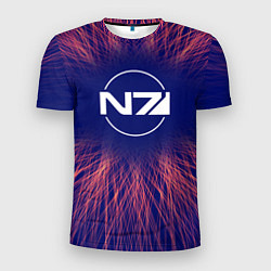 Футболка спортивная мужская Mass Effect red energy, цвет: 3D-принт